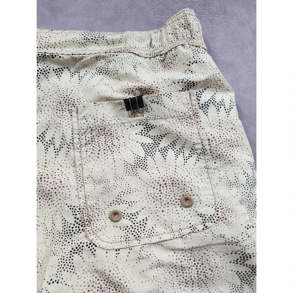 Tommy Bahama Relax Swim Shorts Men's XL Cream Floral Brief Lined Drawstring